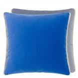 Varese Cerulean & Sky Velvet Decorative Pillow