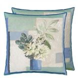 Celadon Vase Delft Cotton Cushion