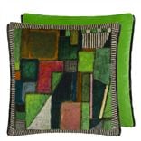 Raku Patchwork Chocolate Cushion