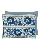 Enamel Flower Indigo Cushion