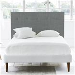 Polka King Headboard - Self Buttons - Brera Lino Zinc