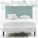 Polka King Headboard - Self Buttons - Brera Lino Celadon