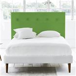 Polka King Headboard - Self Buttons - Cassia Grass