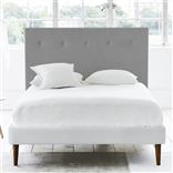 Polka Double Headboard - Self Buttons - Cassia Zinc