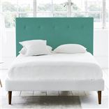 Polka Double Headboard - Self Buttons - Cassia Ocean