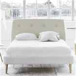 Cosmo Superking Headboard - White Buttons - Brera Lino Natural