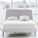 Cosmo Superking Headboard - White Buttons - Brera Lino Platinum