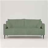 Positano 2.5 seater - Matt Black Legs - Brera Lino Thyme