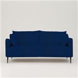 Positano 2.5 seater - Matt Black Legs - Cassia Velvet Indigo