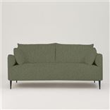 Positano 2.5 seater - Matt Black Legs - Aria Vintage Green