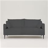 Positano 2.5 seater - Matt Black Legs - Cassia Velvet Granite