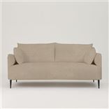 Positano 2.5 seater - Matt Black Legs - Tarazona Natural 