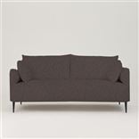 Positano 2.5 seater - Matt Black Legs - Aria Steel