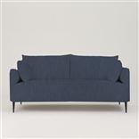 Positano 2.5 seater - Matt Black Legs - Tortona Indigo