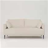 Positano 2.5 seater - Matt Black Legs - Aria Chalk