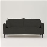 Positano 3 seater - Matt Black Legs - Brera Lino Charcoal