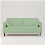 Positano 3 seater - Matt Black Legs - Brera Lino Pale Jade