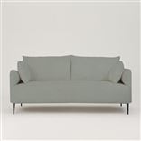 Positano 3 seater - Matt Black Legs - Cassia Velvet Zinc