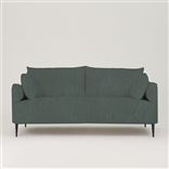 Positano 3 seater - Matt Black Legs - Tortona Cadet