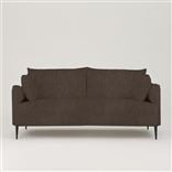 Positano 3 seater - Matt Black Legs - Tortona Charcoal