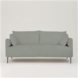 Positano 2.5 seater - Polished Steel Legs - Cassia Velvet Zinc