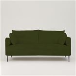 Positano 2.5 seater - Polished Steel Legs - Cassia Velvet Fern