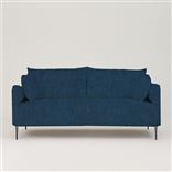 Positano 2.5 seater - Polished Steel Legs - Cassia Velvet Prussian