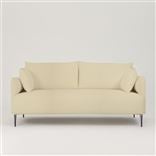 Positano 2.5 seater - Polished Steel Legs - Cassia Velvet Calico