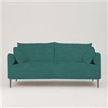 Positano 2.5 seater - Polished Steel Legs - Cassia Velvet Azure