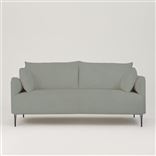 Positano 3 seater - Polished Steel Legs - Cassia Velvet Zinc