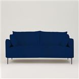 Positano 3 seater - Polished Steel Legs - Cassia Velvet Indigo