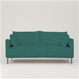 Positano 3 seater - Polished Steel Legs - Cassia Velvet Azure