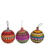 Small Rattan Christmas Decorations Set of 3