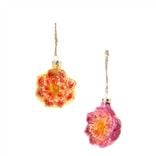 Dahlia Christmas Decorations Set Of 2