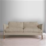 Milan 2.5 Seat Sofa - Cassia - Dove - Walnut Leg