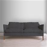 Milan 2.5 Seat Sofa - Cassia - Granite - Walnut Leg