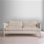 Milan 2.5 Seat Sofa - Aria - Chalk - Beech Leg