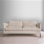 Milan 2.5 Seat Sofa - Aria - Chalk - Walnut Leg