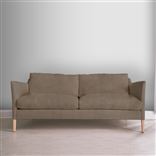 Milan 2.5 Seat Sofa - Brera Lino - Cocoa - Beech Leg