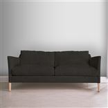 Milan 2.5 Seat Sofa - Brera Lino - Charcoal - Beech Leg