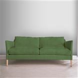 Milan 2.5 Seat Sofa - Brera Lino - Emerald - Beech Leg