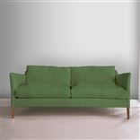 Milan 2.5 Seat Sofa - Brera Lino - Emerald - Walnut Leg