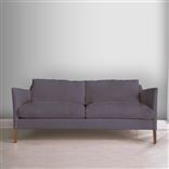 Milan 2.5 Seat Sofa - Brera Lino - Slate - Walnut Leg