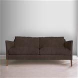 Milan 2.5 Seat Sofa - Tortona - Charcoal - Walnut Leg