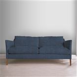 Milan 2.5 Seat Sofa - Tortona - Denim - Walnut Leg