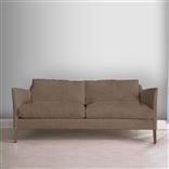 Milan 2.5 Seat Sofa - Tortona - Moleskin - Walnut Leg