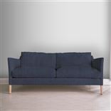 Milan 2.5 Seat Sofa - Tortona - Indigo - Beech Leg