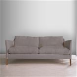 Milan 2.5 Seat Sofa - Tortona - Zinc - Walnut Leg