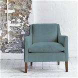 Milan Chair - Brera Lino - Mist - Walnut Leg