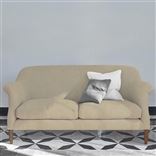 Paris 2.5 Seat Sofa - Tortona - Ecru - Walnut Leg